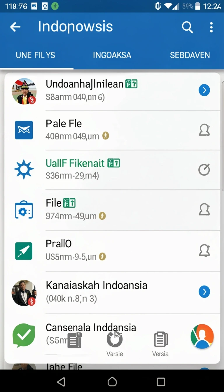 Cuplikan layar menu unduhan prprpr untuk perangkat Android